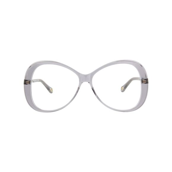 Chloé Round-Frame Bio Acetate Optical Frames Grey Womens - Picture 1 of 6